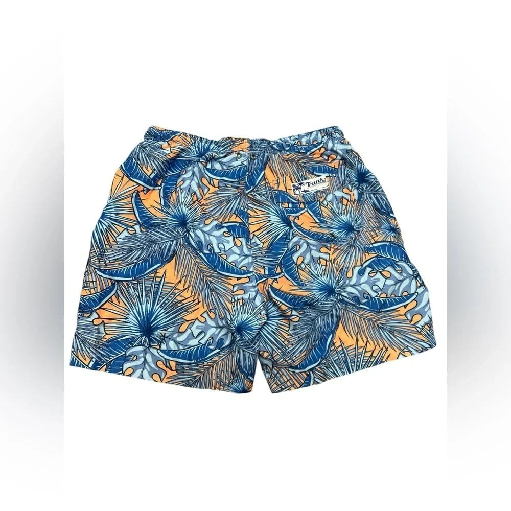 Trunks blue floral swim trunks - Picture 2 of 3